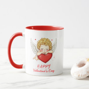 Coquette angel cherub hjärta Glad Alla hjärtans da Mugg
