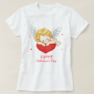 Coquette angel cherub hjärta Glad Alla hjärtans da T Shirt