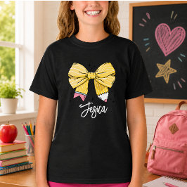 Coquette Anpassat Namn Tillbaka Till Skolan T Shirt