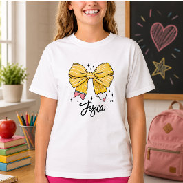 Coquette Anpassat Namn Tillbaka Till Skolan T Shirt