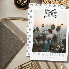 Coquette Baby Blue Foto examenspresentkort Inbjudningar