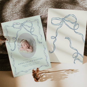 Coquette Baby Födelse Tillkännagivande med Foto Mi