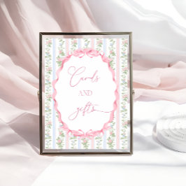 Coquette Baby Shower-kort och presentkort Poster