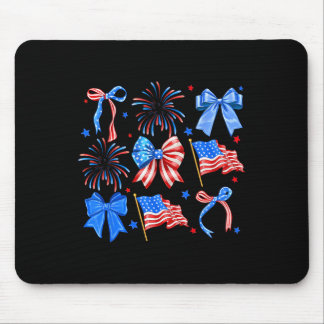 Coquette Bågar Röd Vit Blå Usa Flagga 4:e Juli  Musmatta