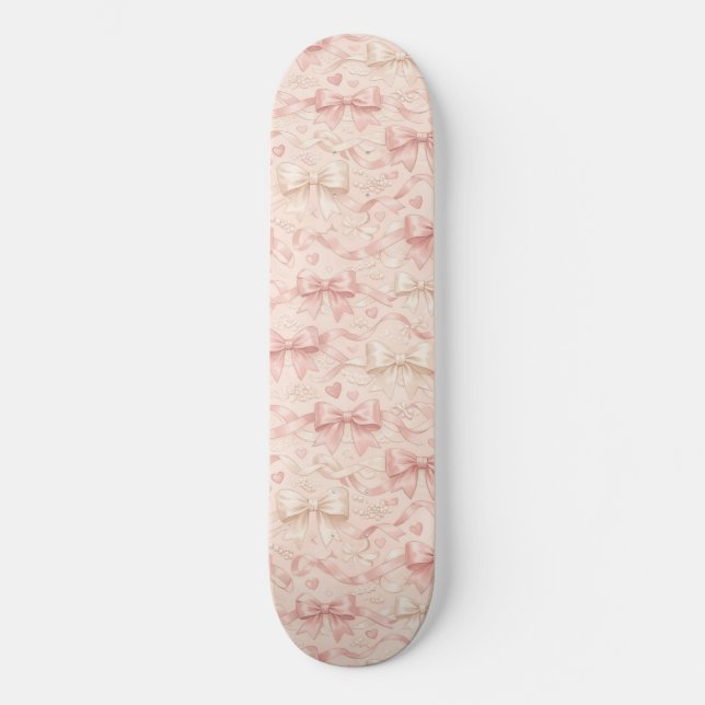 Coquette Bågmönster Mini Skateboard Bräda 18,5 Cm (Framsida)