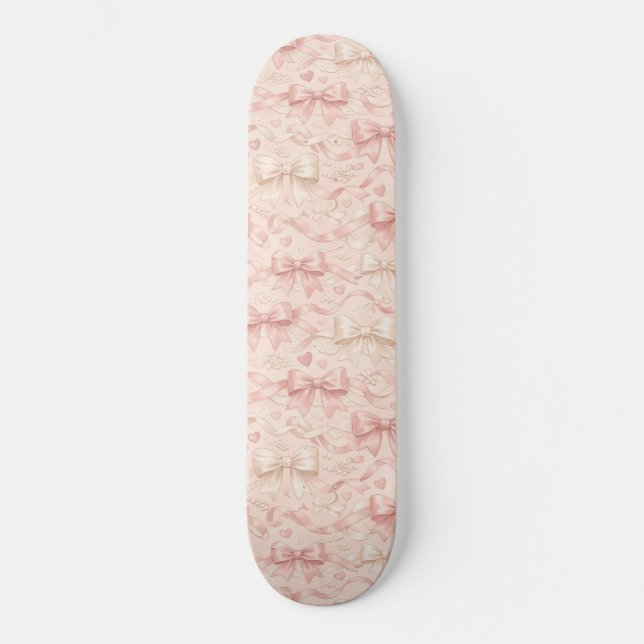 Coquette Bågmönster Mini Skateboard Bräda 18,5 Cm (Framsida)