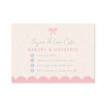Coquette Bakery Rosa Båge Söt Pastellblå