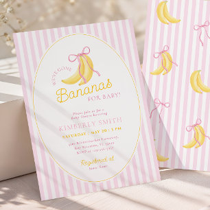 Coquette Bananas Baby Shower Inbjudningar