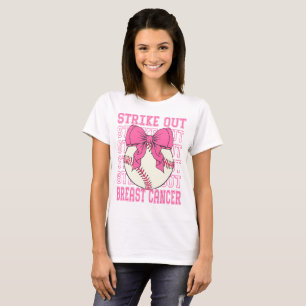 Coquette Baseball Strejka ut Bröstcancer T Shirt