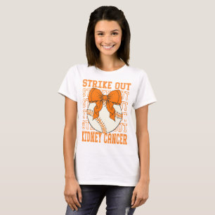 Coquette Baseball Strejka ut från njurcancer T Shirt