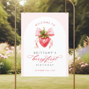 Coquette Berry Första Födelsedagen DIGITAL poster