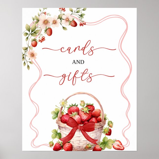 Coquette Berry i Kärlek-kort och Party-tecken Poster (Framsidan)