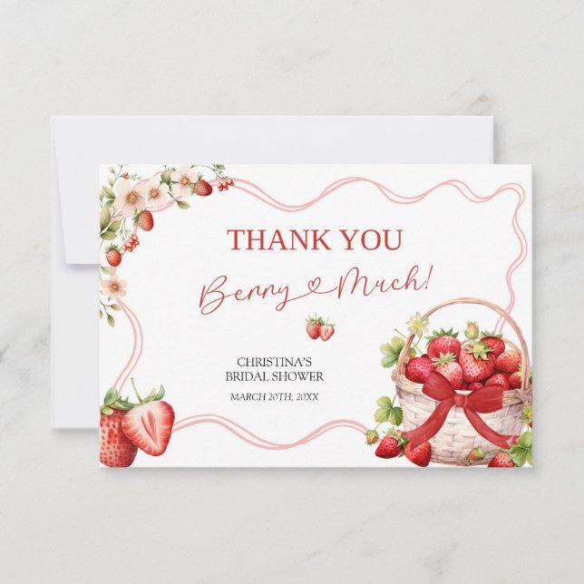 Coquette Berry in Kärlek Shower - tackkort Tack Kort (Framsida)