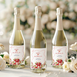 Coquette Berry in Love-vinbuteljlabel Vinflaska Etikett