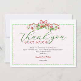 Coquette Berry Sweet any Age Birthday Tack Kort