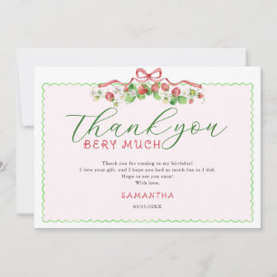 Coquette Berry Sweet any Age Birthday Tack Kort