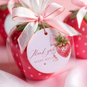 Coquette Berry Sweet Baby Shower Gåvor Etiketter