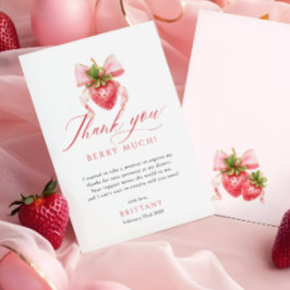 Coquette Berry Sweet Baby Shower Tack Kort