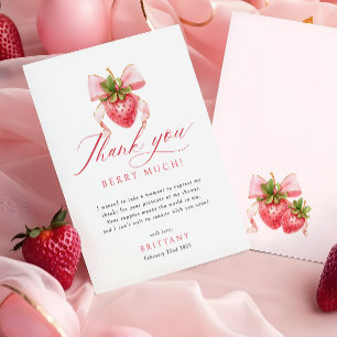 Coquette Berry Sweet Baby Shower Tack Kort