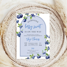 Coquette Berry Sweet blueberry Baby Shower