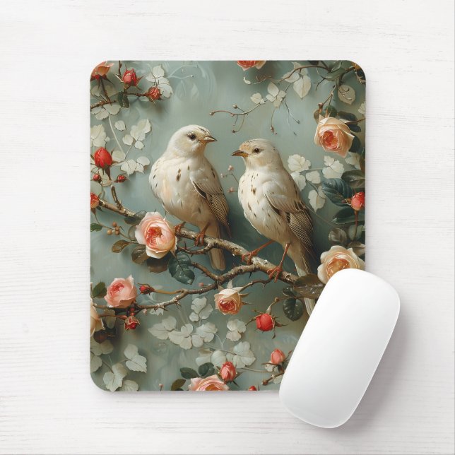 Coquette Birds Blommigt Musmatta (Med mus)