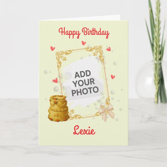 Coquette Birthday Card Kort (Framsida)