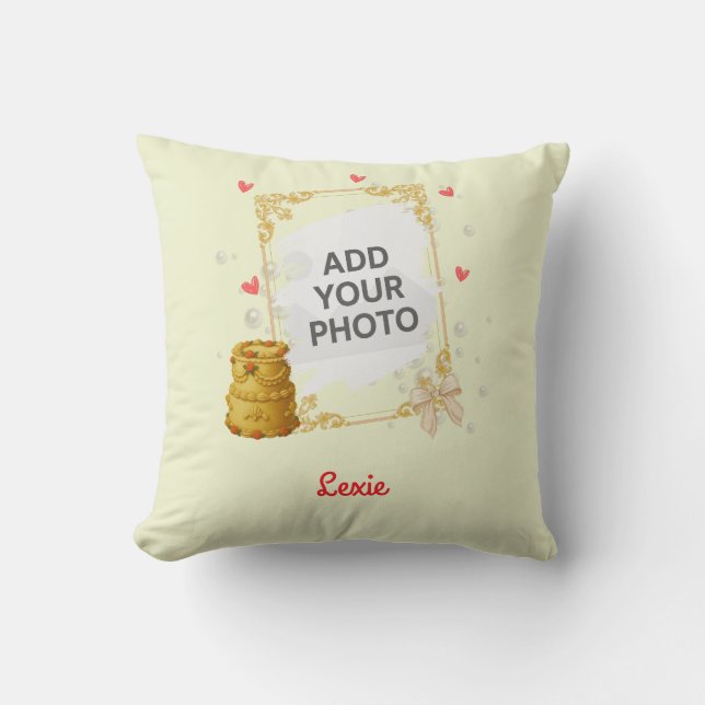 Coquette Birthday Throw Pillow Gift Kudde (Framsida)