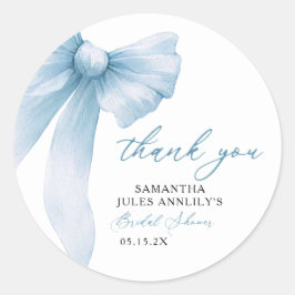 Coquette Blå Slinga Bröllopsfest Runt Klistermärke