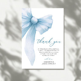 Coquette Blå Slinga Bröllopsfest Tack Kort