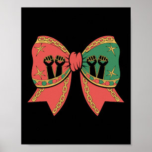Coquette Black History Month African American Bow Poster