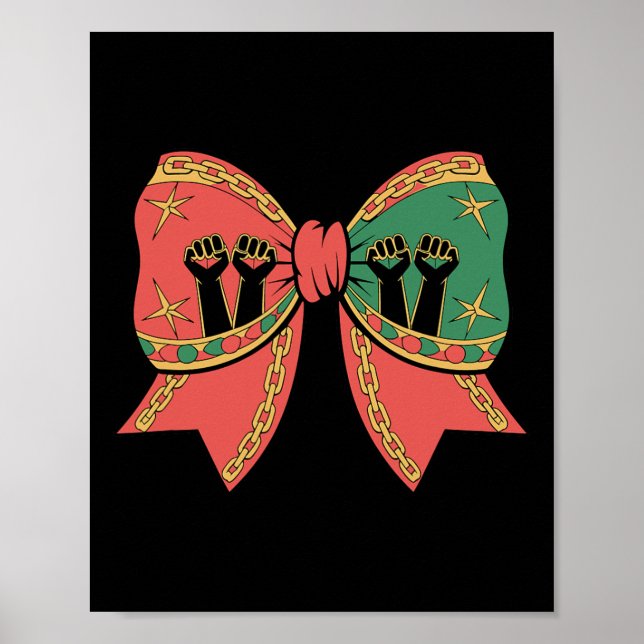 Coquette Black History Month African American Bow Poster (Framsidan)