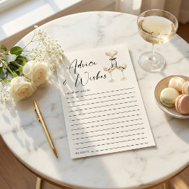 Coquette Black Ribbon Bridal Shower Advice and Rådkort