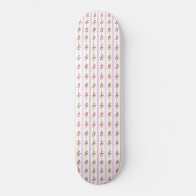 Coquette Blommig Skateboarddäck Mini Skateboard Bräda 18,5 Cm (Framsida)