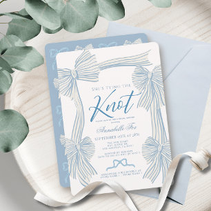 Coquette Blue Bow-Gifter sig Möhippa Inbjudningar
