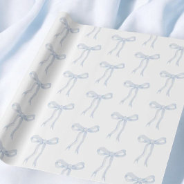 Coquette Blue Bow Ribbon Gifter sig Presentpapper