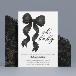 Coquette Bow Baby Shower Inbjudningar