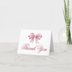 Coquette Bow Baby Shower - tackkort - Elegant
