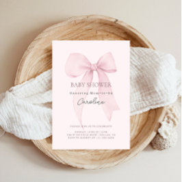 Coquette Bow Barnrumsfirande Inbjudningar