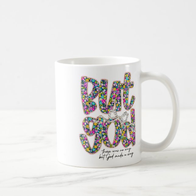 Coquette Bow Bible Jesus Religiösa Christian Flora Kaffemugg (Höger)