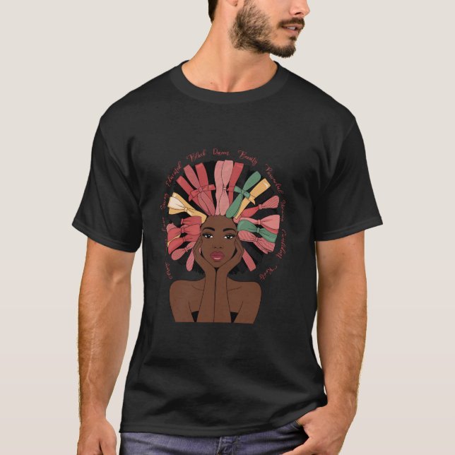 Coquette Bow Black Historie - månad för afrikansk  T Shirt (Framsida)
