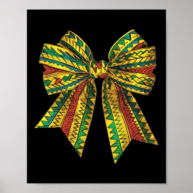 Coquette Bow Black History Month Melanin African G Poster (Framsidan)