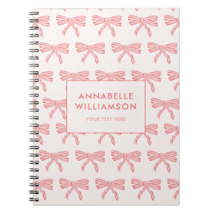 Coquette Bow Blush Rosa Anteckningsbok