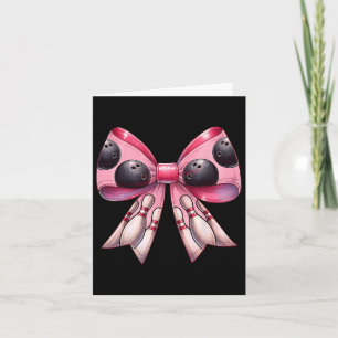 Coquette Bow Bowling Ll Stift Mönster Bowlareare R Kort