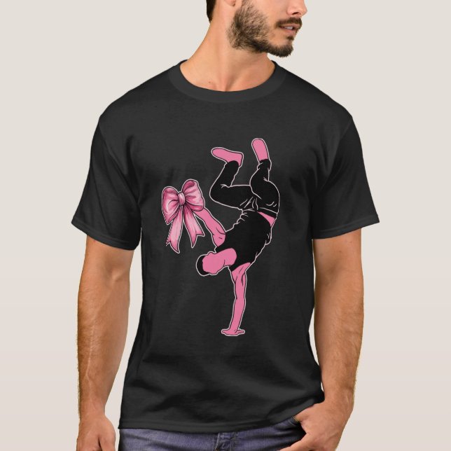 Coquette Bow Break Dans Dansande Breakdancer Hip H T Shirt (Framsida)