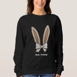 Coquette Bow Bunny Öron Cute Rabbit Glad påsk T Shirt