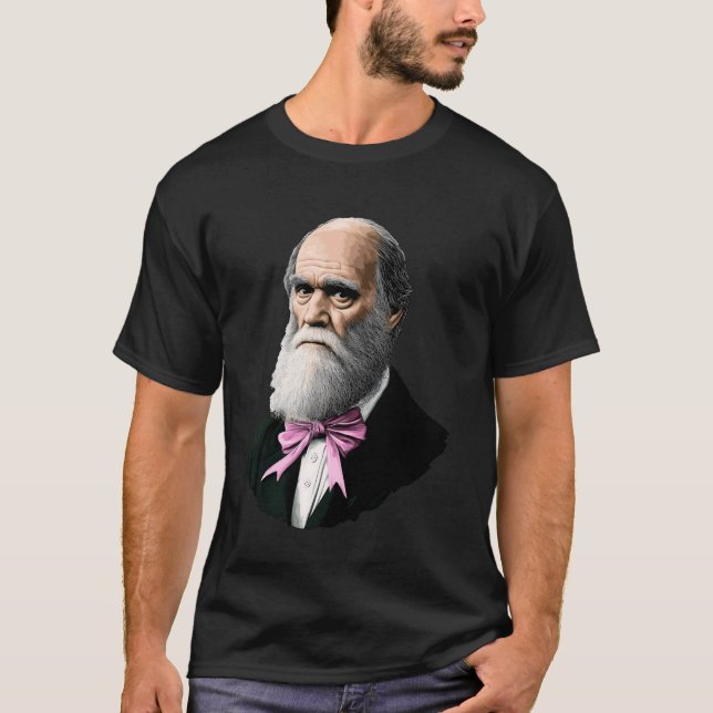 Coquette Bow Charles Darwin Evolutionsteori Flicka T Shirt (Framsida)