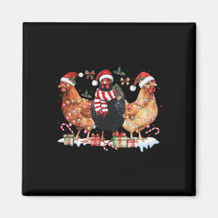 Coquette Bow Chicken jul Hat Ljus Farm Ani Magnet