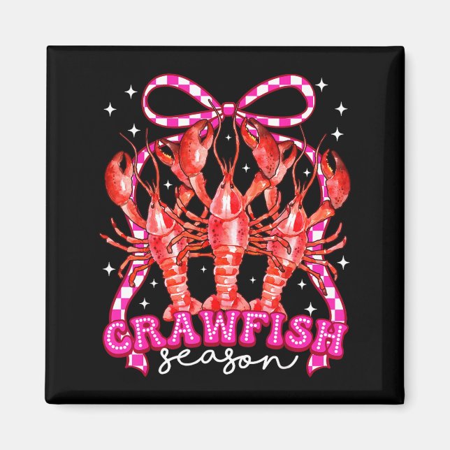 Coquette Bow Crawfish Boil Season For Men Women Ki Magnet (Framsidan)