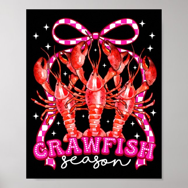 Coquette Bow Crawfish Boil Season For Men Women Ki Poster (Framsidan)
