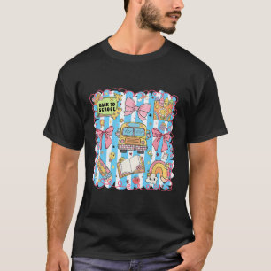 Coquette Bow Cute School Buss Girly Student tillba T Shirt